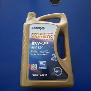 4LT ACEITE 5W30 FEDERAL ROYAL FULLY SINTETICO DPF diesel-bencina (ACEA A3/B4-08 – C3/10 – API SN/CF) LOW SAPS/CENIZAS AMERICANO